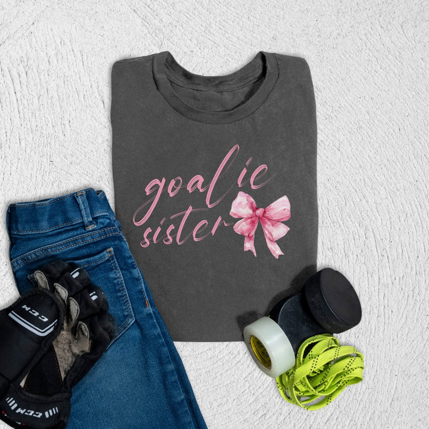 Youth Goalie Sister T-Shirt Asphalt / S Kids clothes