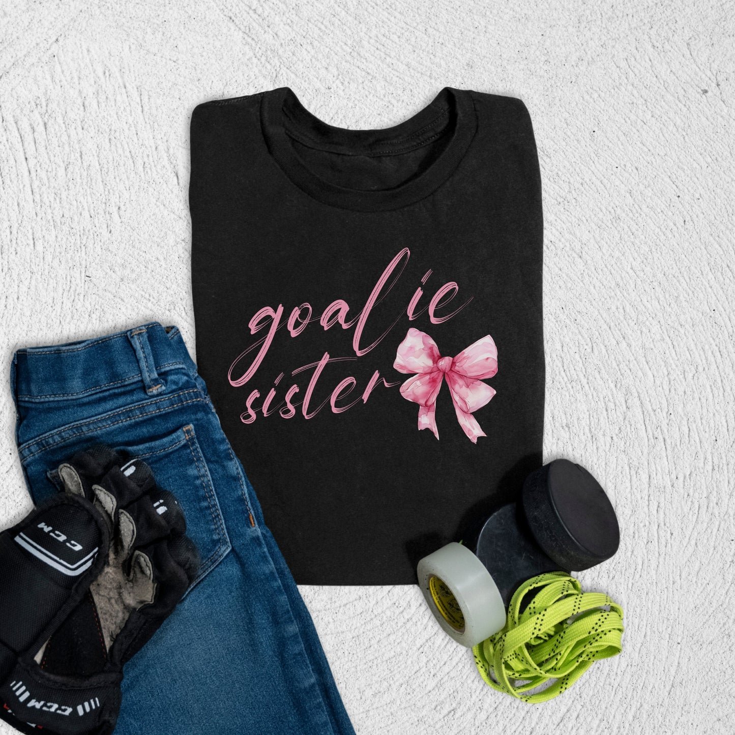 Youth Goalie Sister T-Shirt Black / S Kids clothes