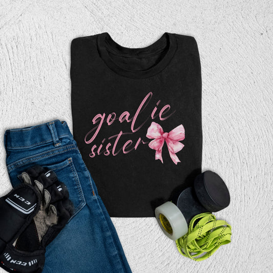 Youth Goalie Sister T-Shirt Black / S Kids clothes