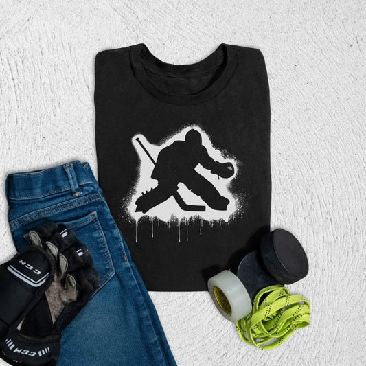 Youth Goalie Stencil T-Shirt S / Black Kids clothes