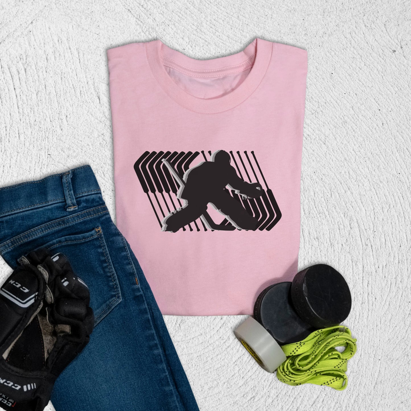 Youth Goalie Sticks T-Shirt M / Pink Kids clothes
