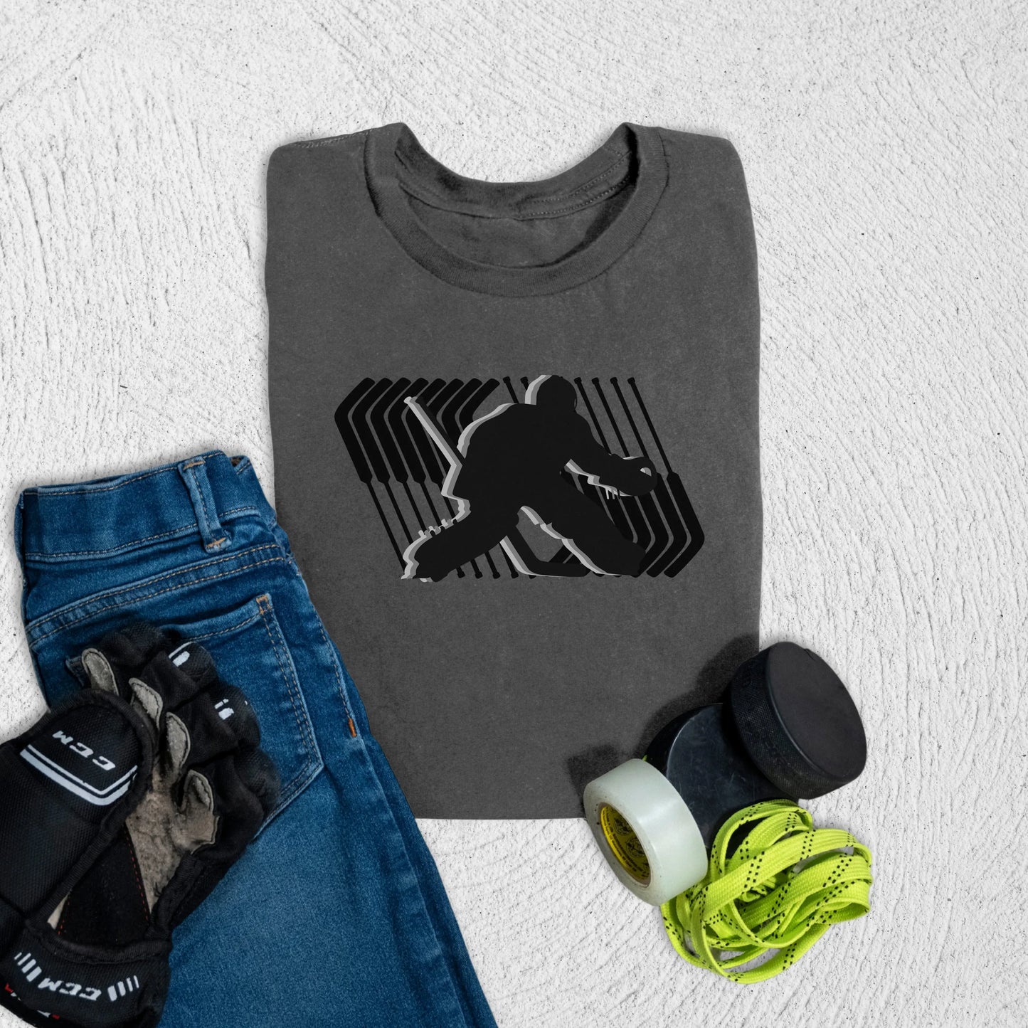 Youth Goalie Sticks T-Shirt S / Asphalt Kids clothes