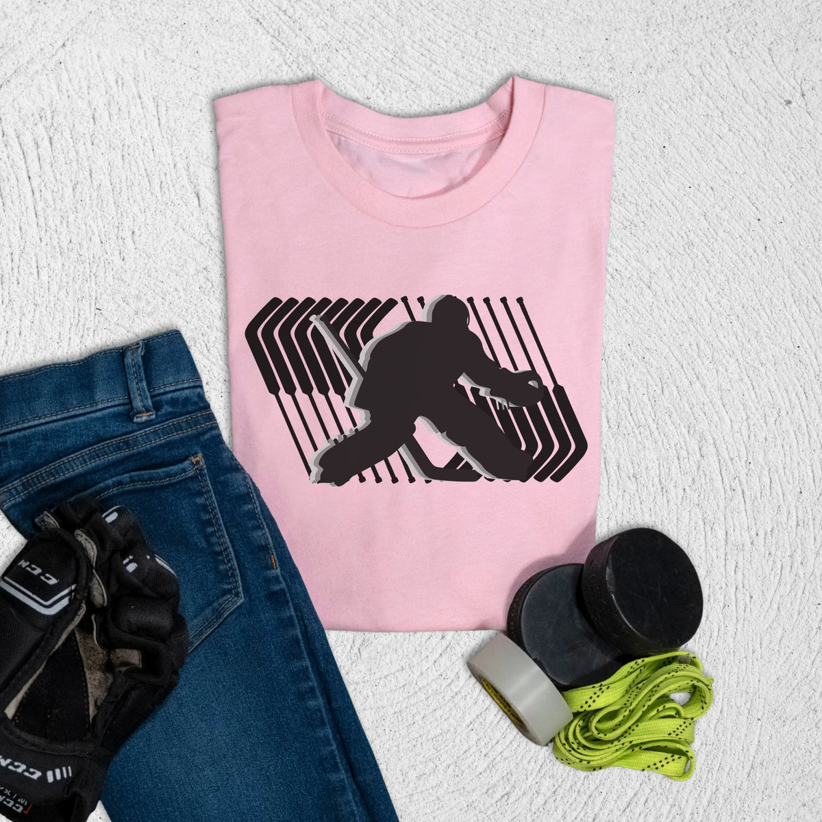 Youth Goalie Sticks T-Shirt S / Pink Kids clothes