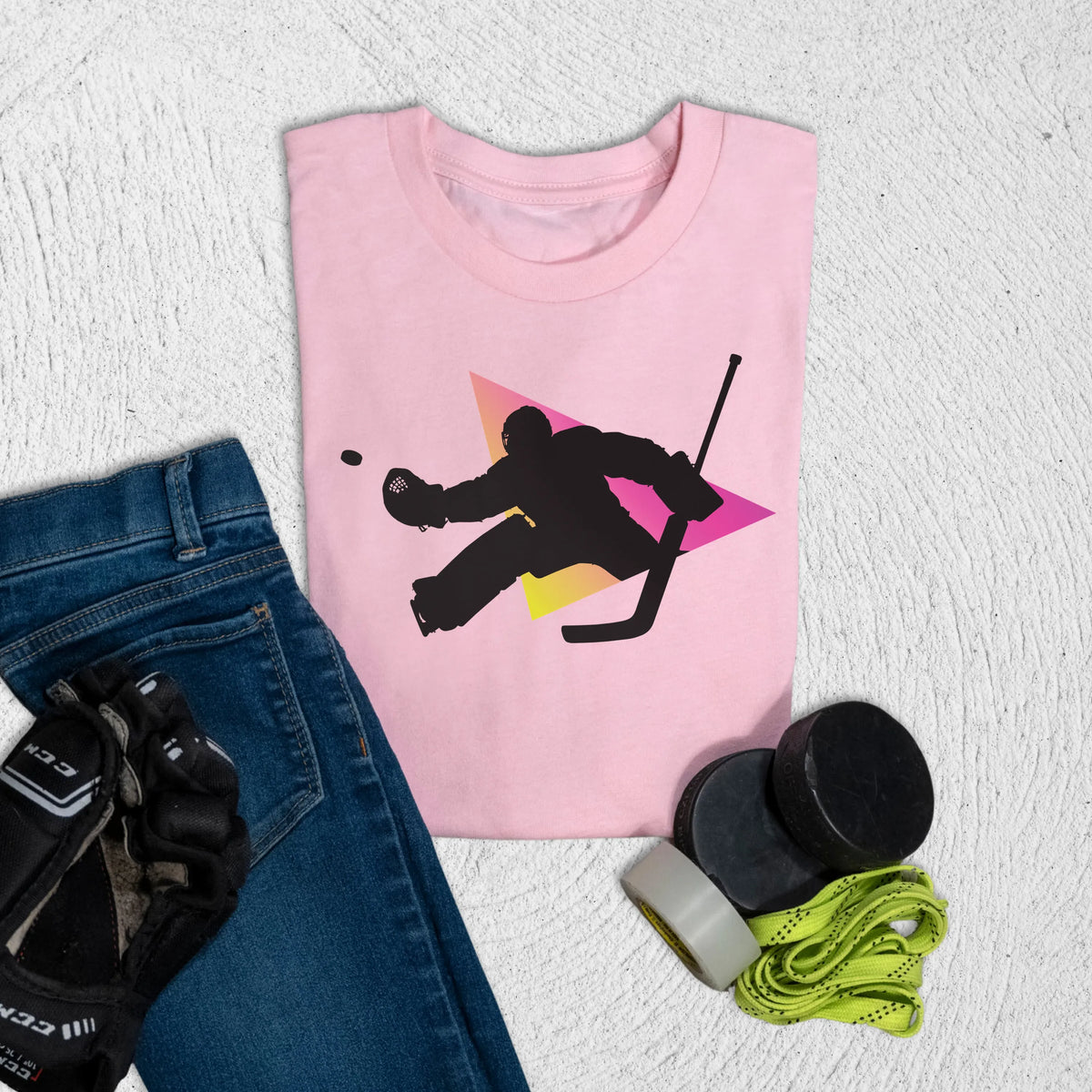 Youth Goalie Triangle T-Shirt S / Pink Kids clothes