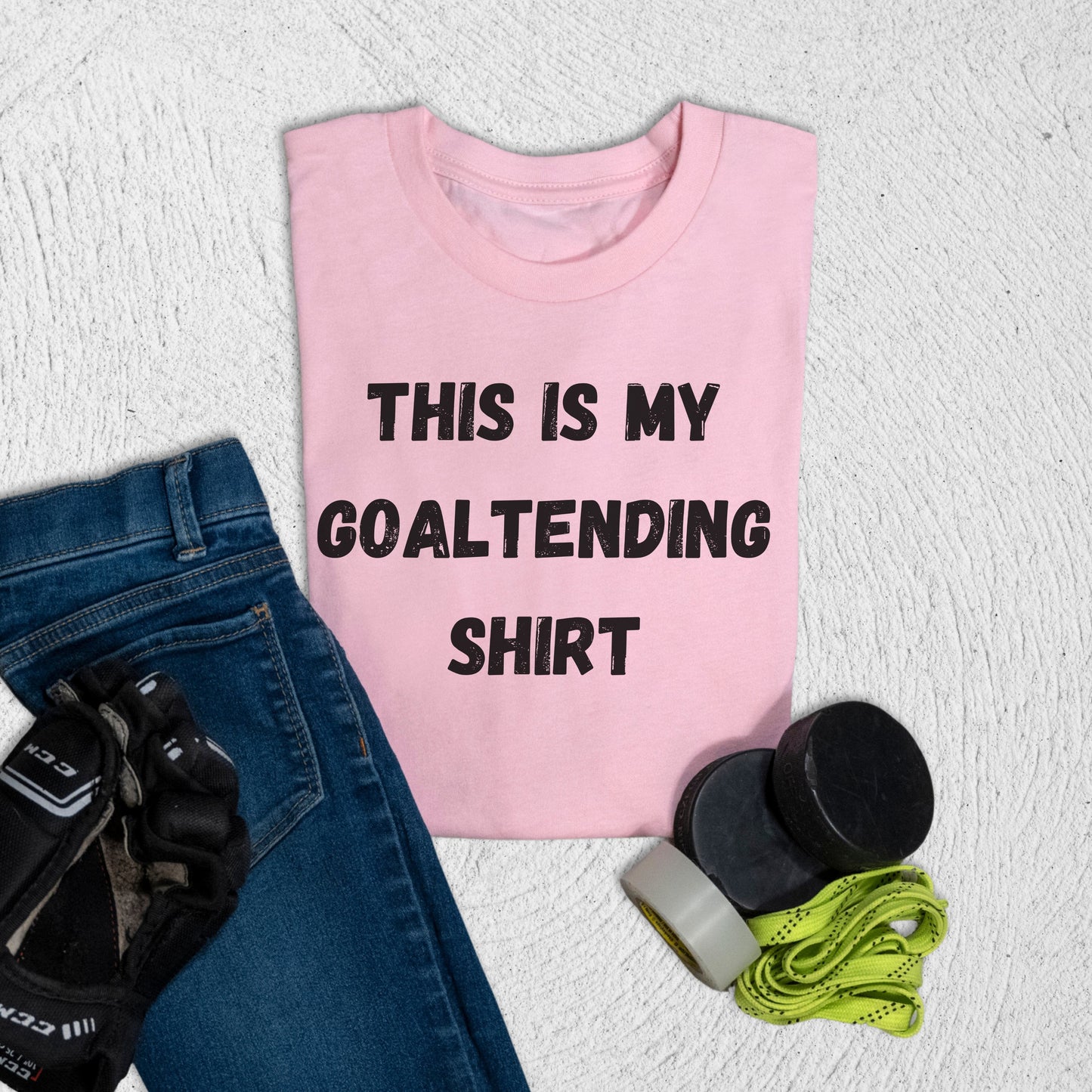 Youth Goaltending T-Shirt Pink / M T-Shirt