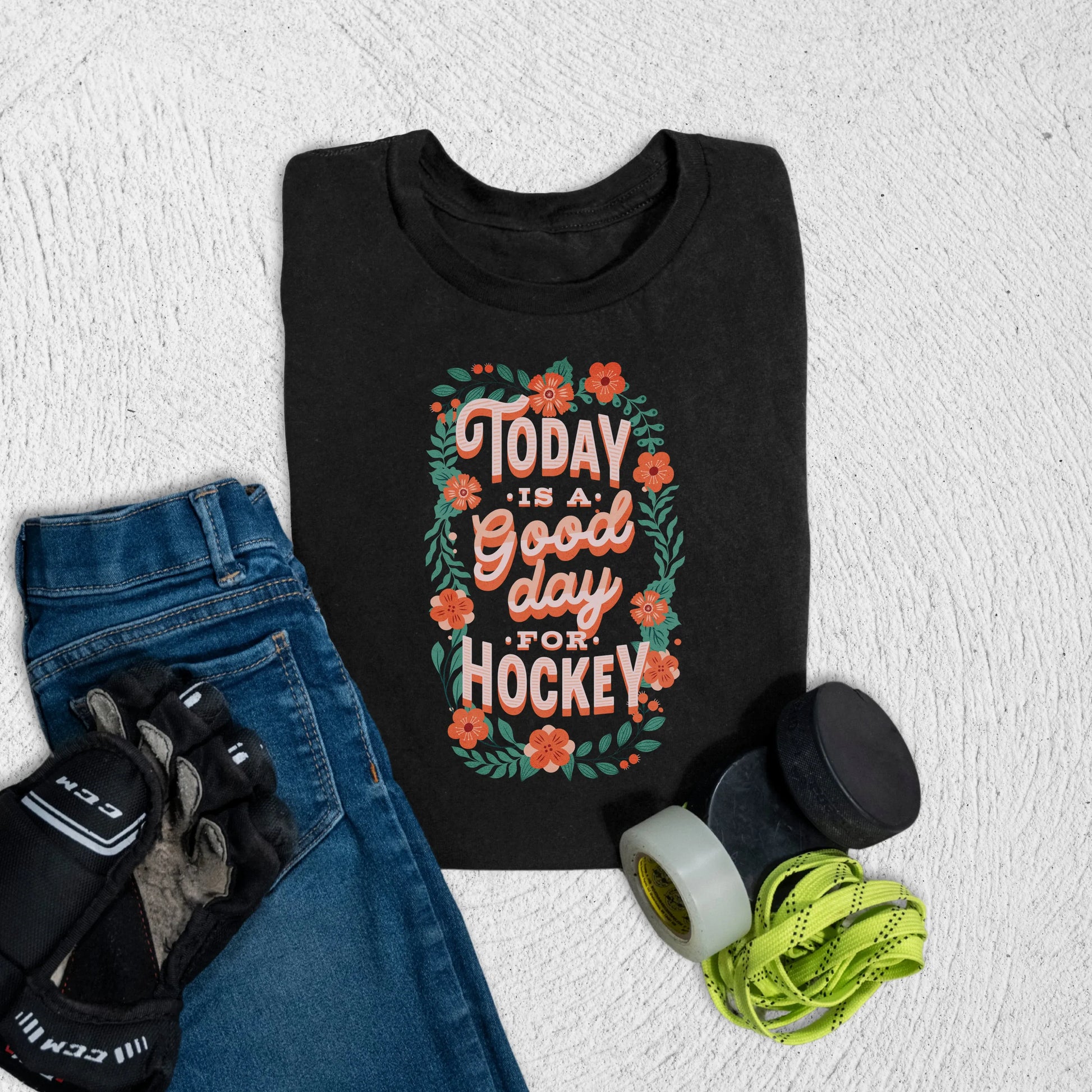 Youth Good Day for Hockey T-Shirt S / Black Kids clothes