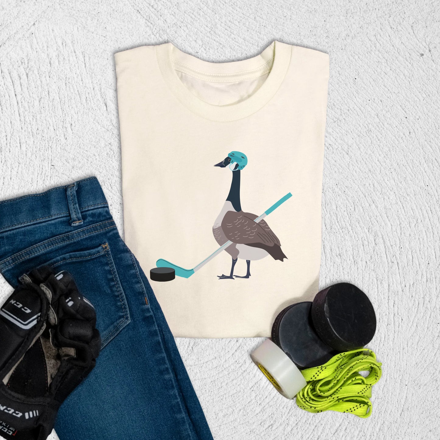 Youth Goose T-Shirt S / Natural Kids clothes