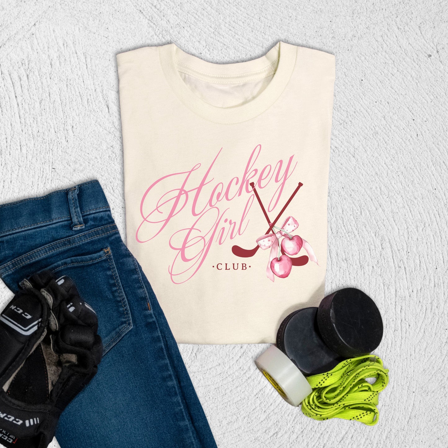 Youth Hockey Girl Club T-Shirt Natural / S T-Shirt