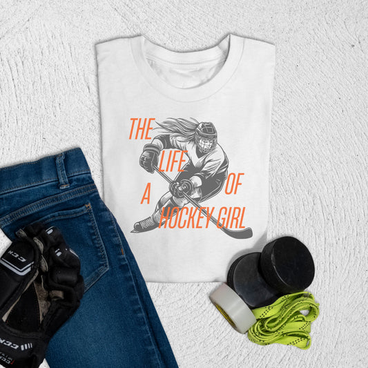Youth Hockey Girl Life T-Shirt White / S T-Shirt