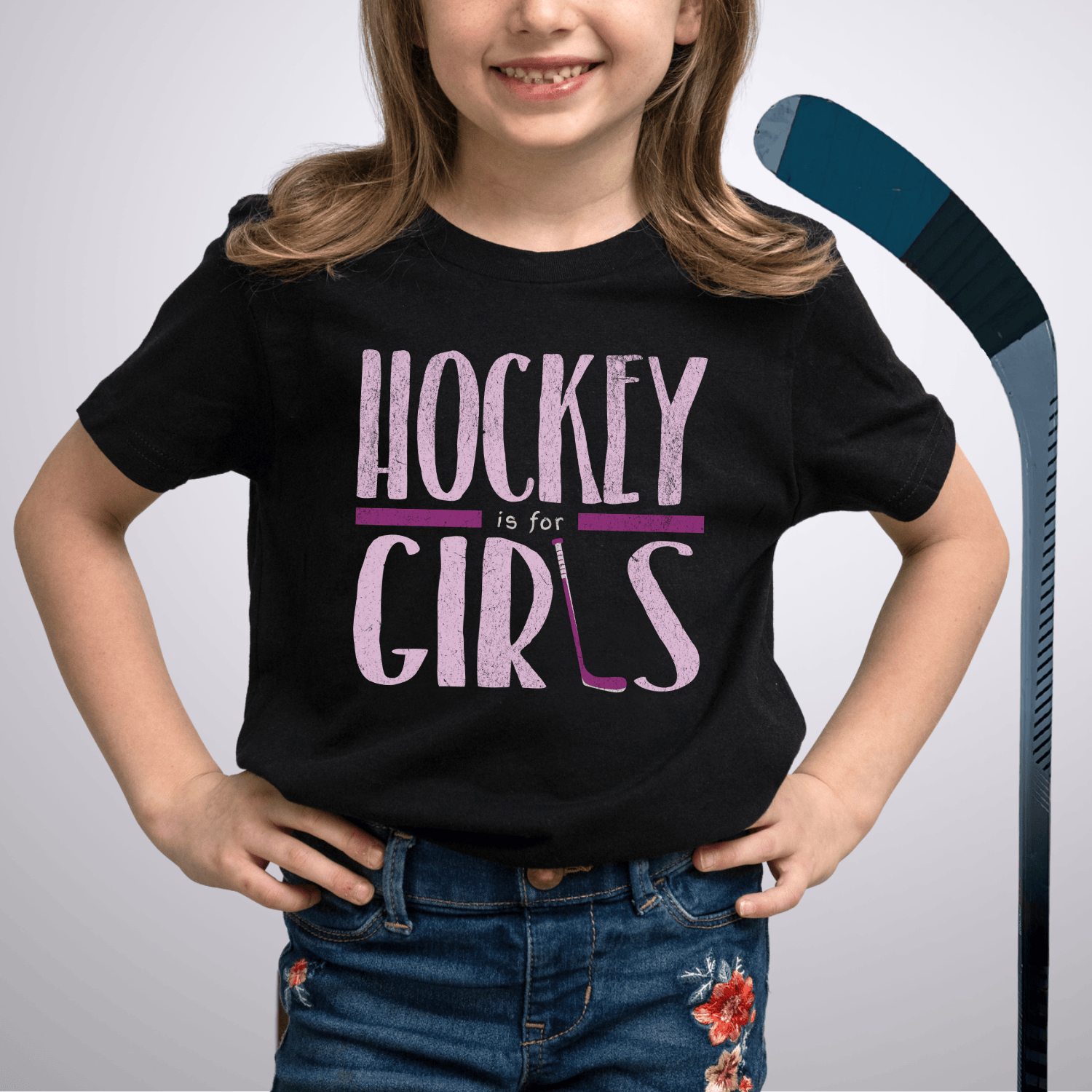 Youth Hockey is for Girls T-Shirt S / Black Kids clothes
