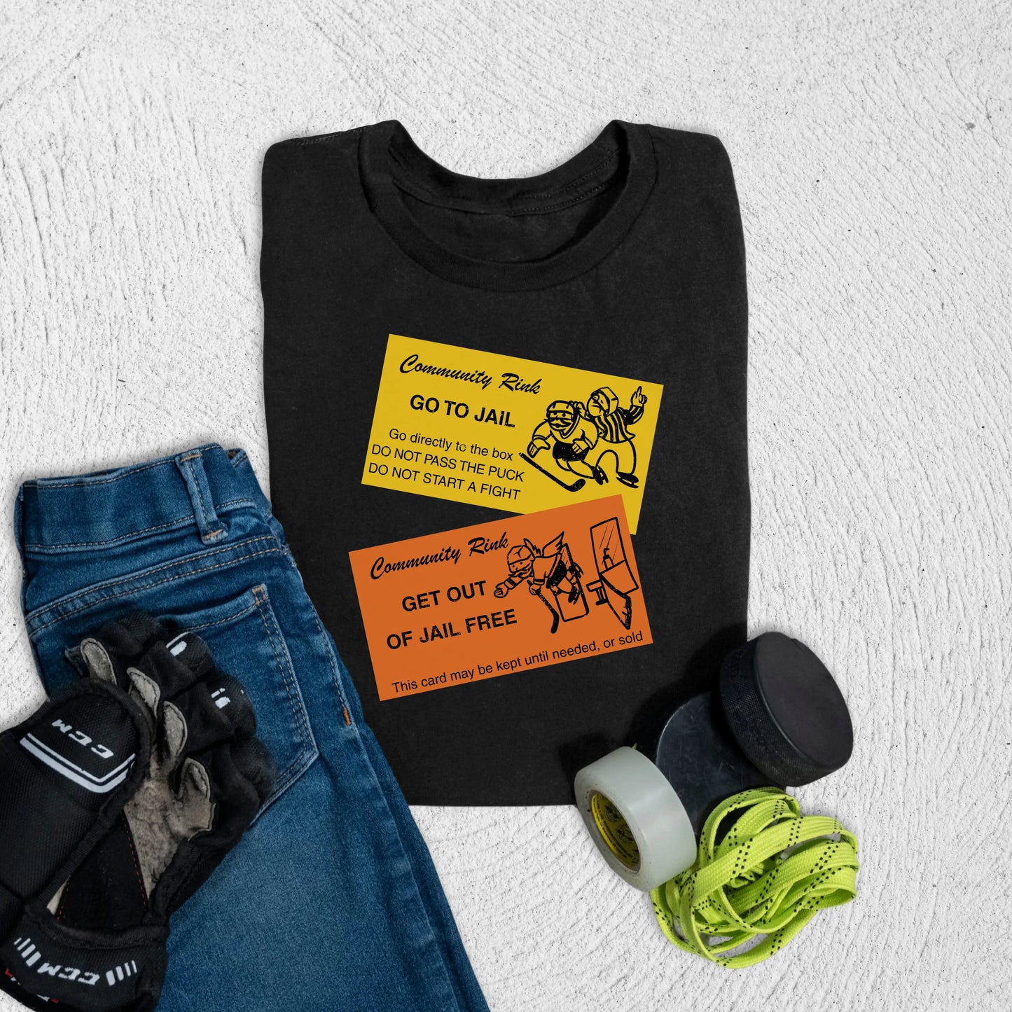 Youth Hockey Jail T-Shirt S / Black Kids clothes