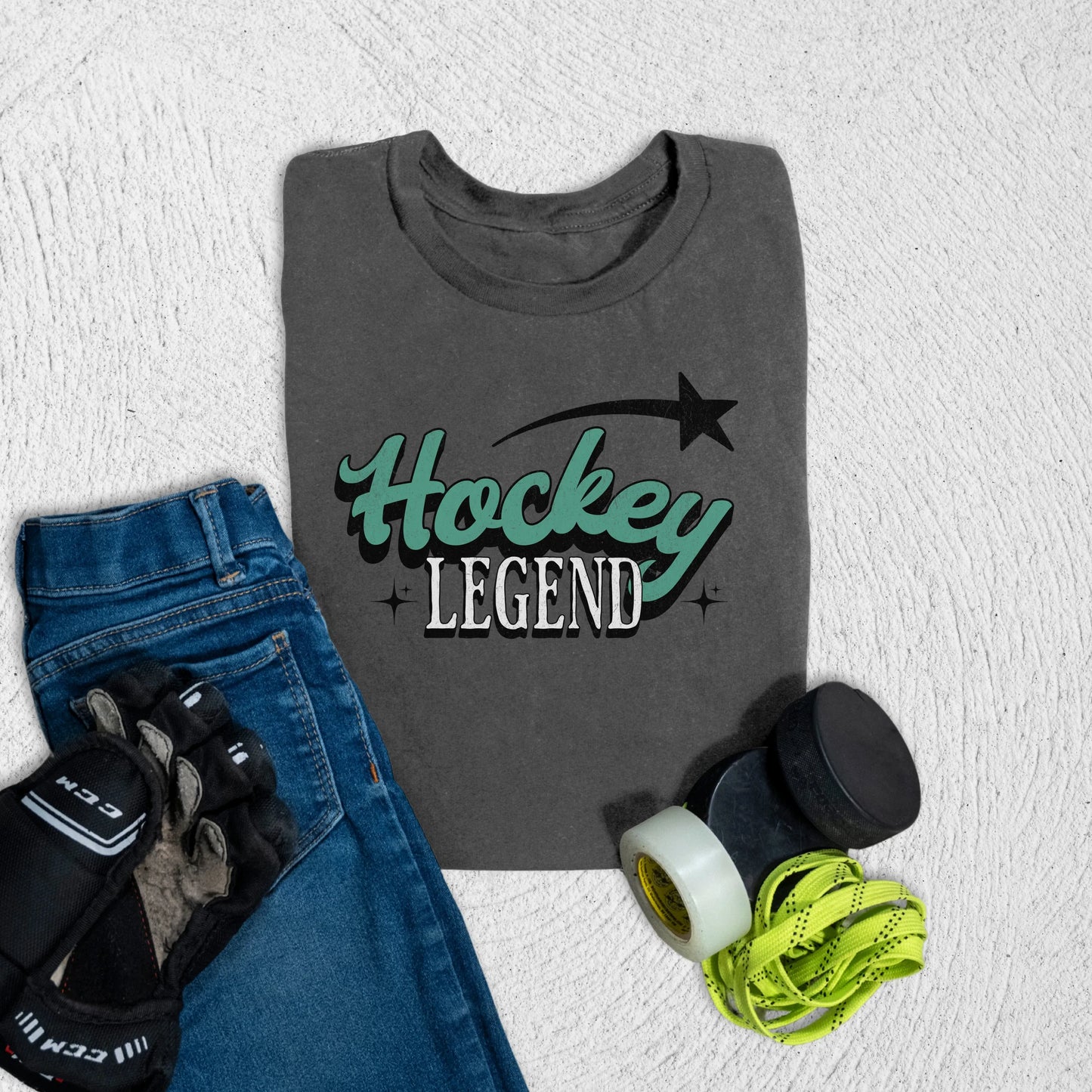 Youth Hockey Legend T-Shirt S / Asphalt Kids clothes