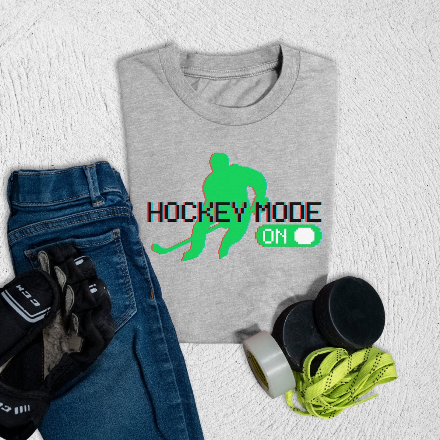 Youth Hockey Mode T-Shirt Athletic Heather / S T-Shirt