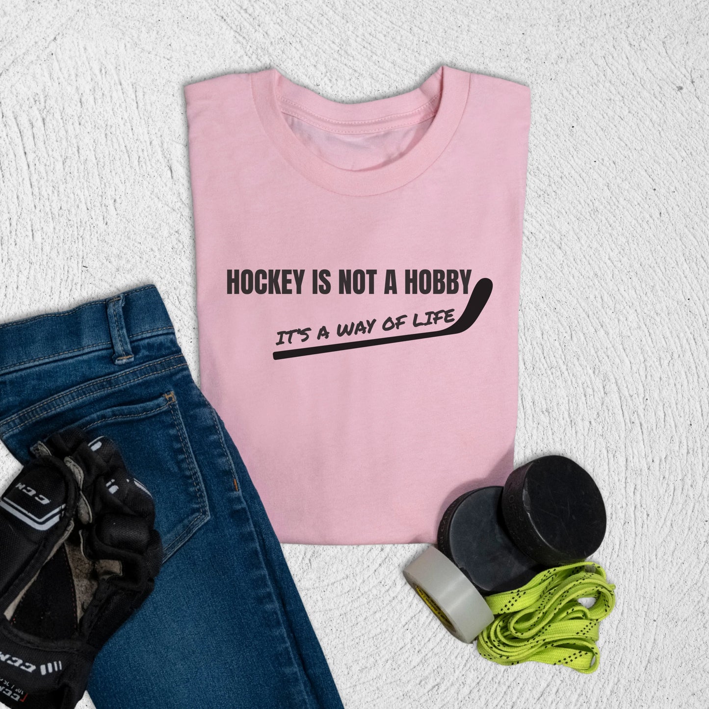 Youth Hockey Way of Life T-Shirt Pink / S Kids clothes