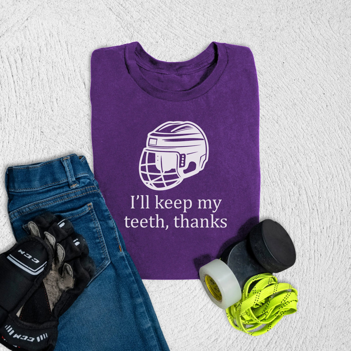 Youth Keep My Teeth T-Shirt S / Team Purple Kids clothes