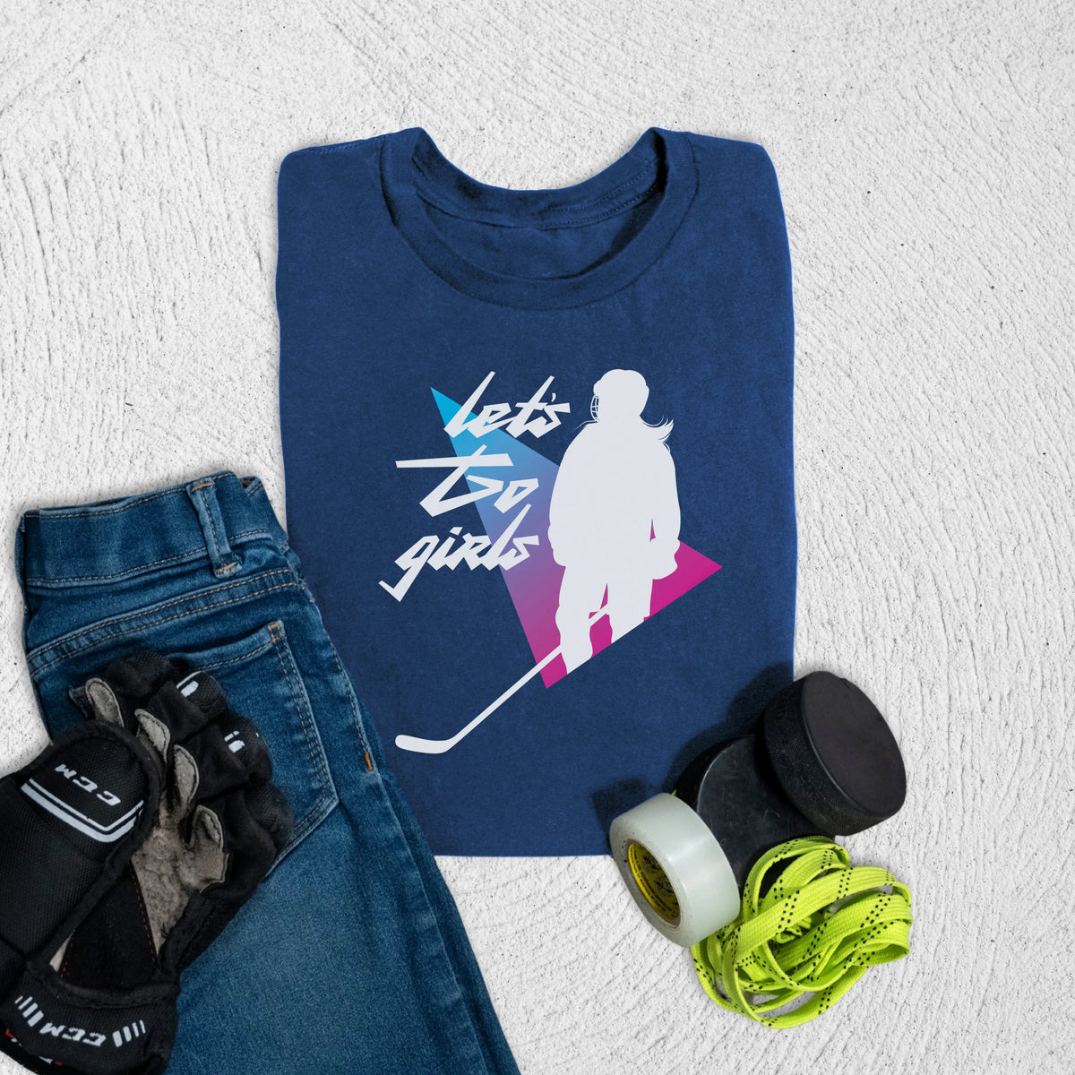 Youth Let's Go Girls T-Shirt S / Navy Kids clothes