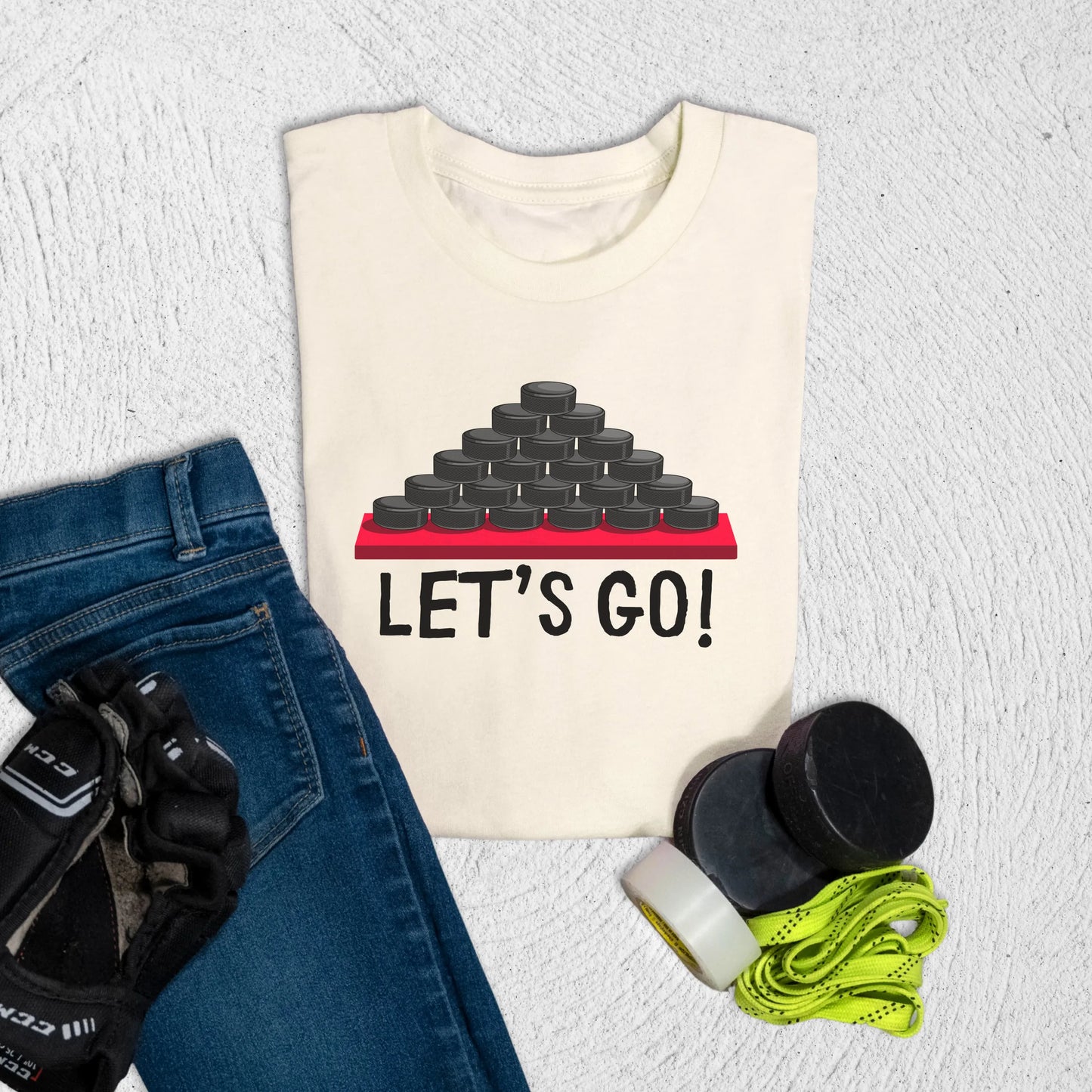 Youth Let's Go T-Shirt M / Natural Kids clothes