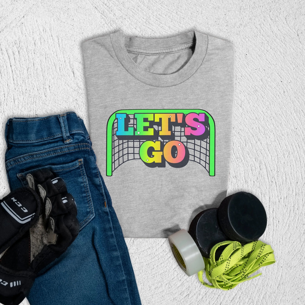Youth Let's Goooo T-Shirt S / Athletic Heather Kids clothes