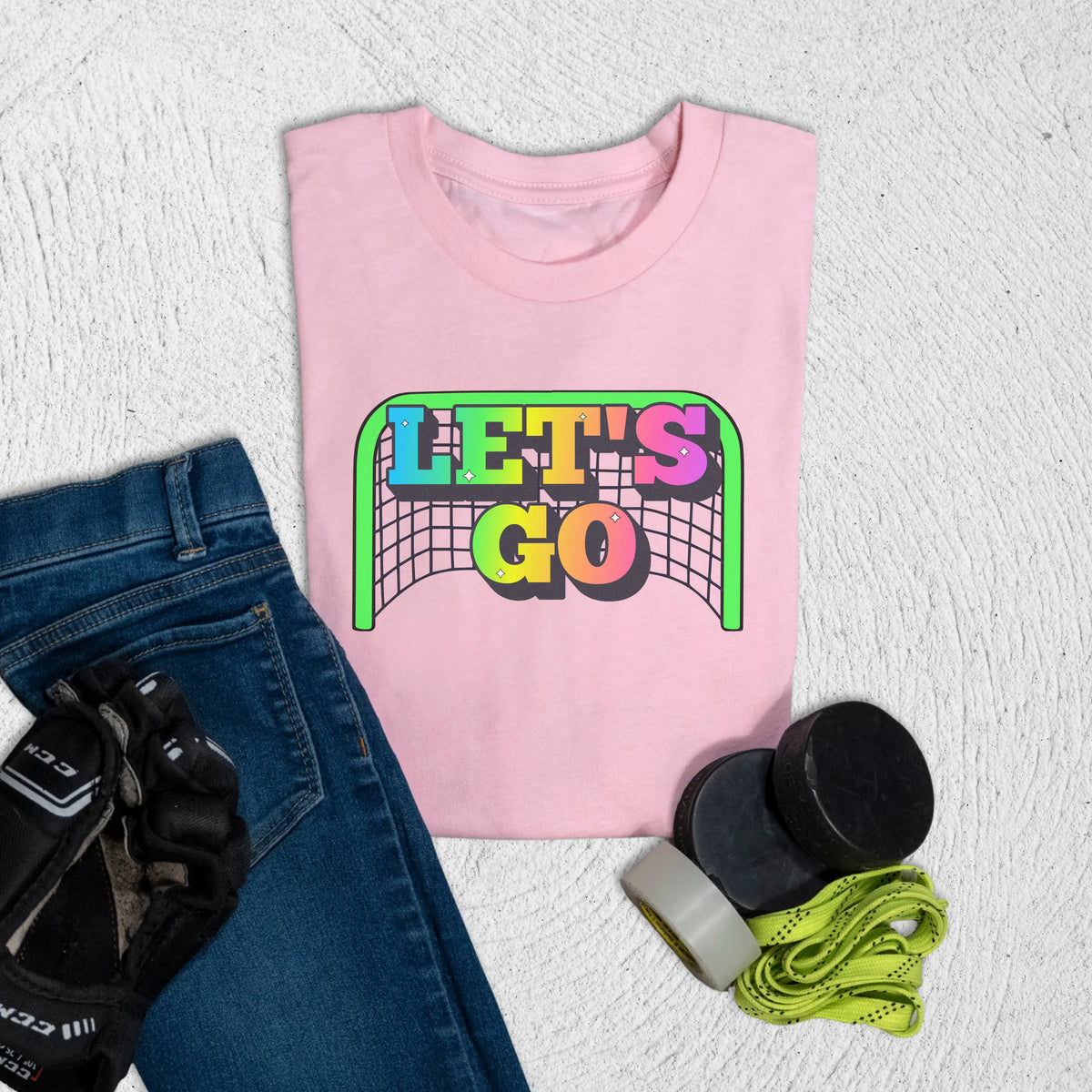 Youth Let's Goooo T-Shirt S / Pink Kids clothes