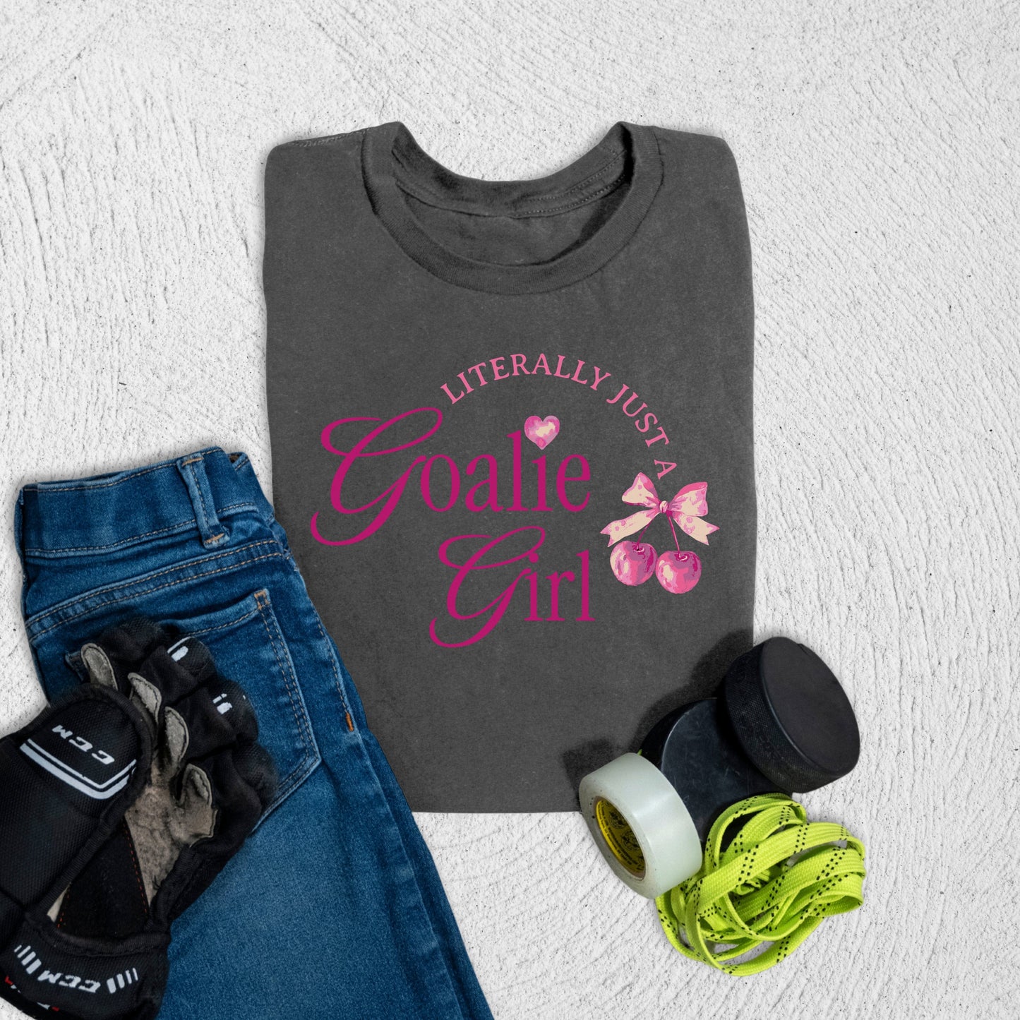 Youth Literally Goalie Girl T-Shirt Asphalt / S T-Shirt