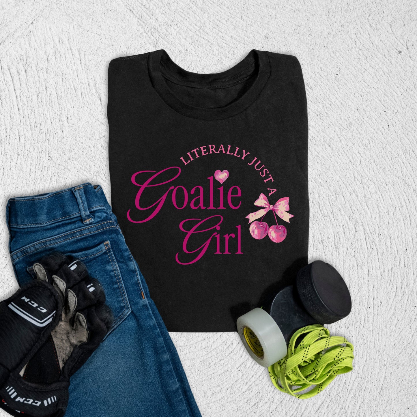 Youth Literally Goalie Girl T-Shirt Black / S T-Shirt