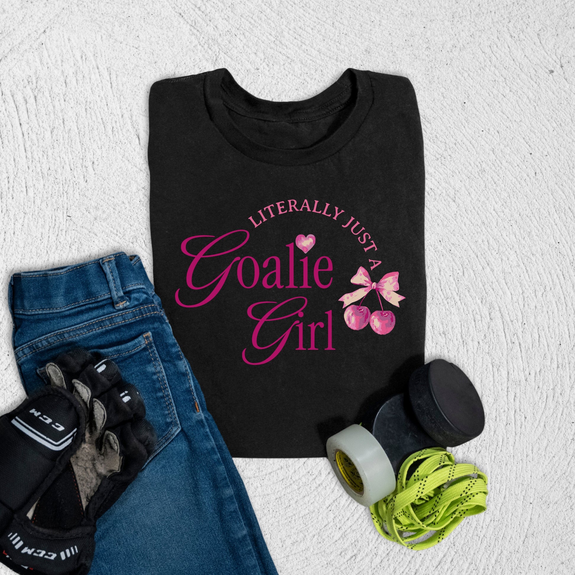 Youth Literally Goalie Girl T-Shirt Black / S T-Shirt