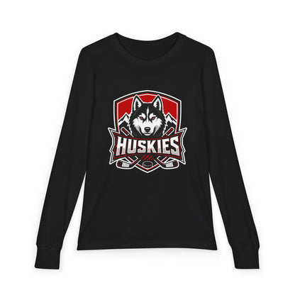 Youth Long Sleeve T-Shirt | Custom Name + Number Option S / Black Kids clothes