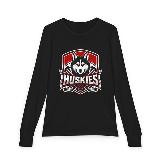 Youth Long Sleeve T-Shirt | Custom Name + Number Option S / Black Kids clothes