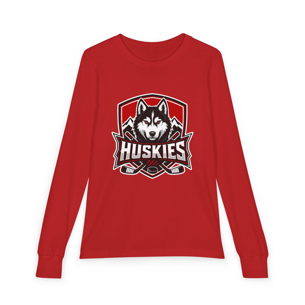 Youth Long Sleeve T-Shirt | Custom Name + Number Option S / Red Kids clothes