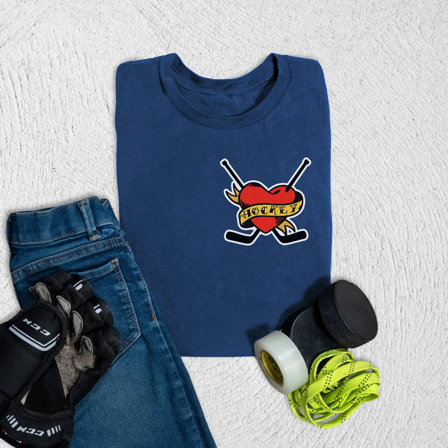 Youth Love Hockey T-Shirt S / Navy Kids clothes