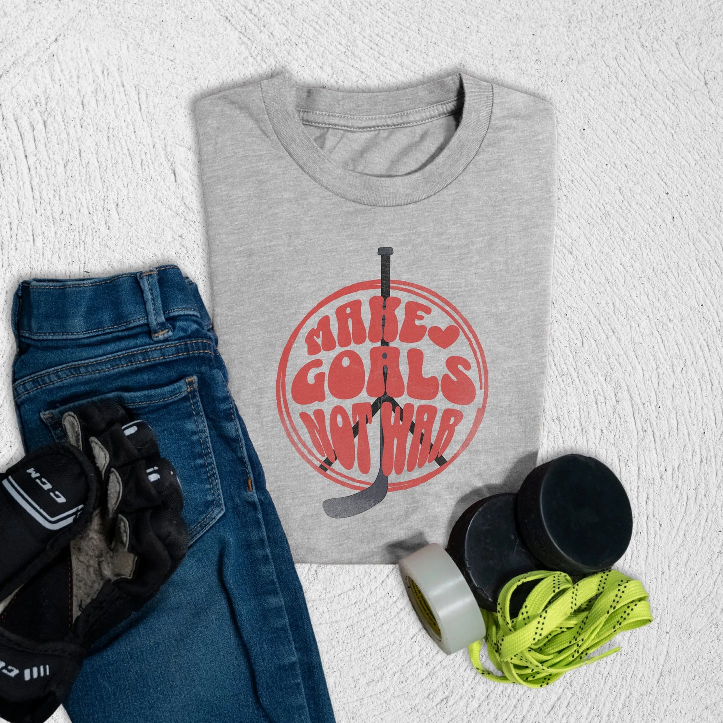 Youth Make Goals T-Shirt S / Athletic Heather Kids clothes