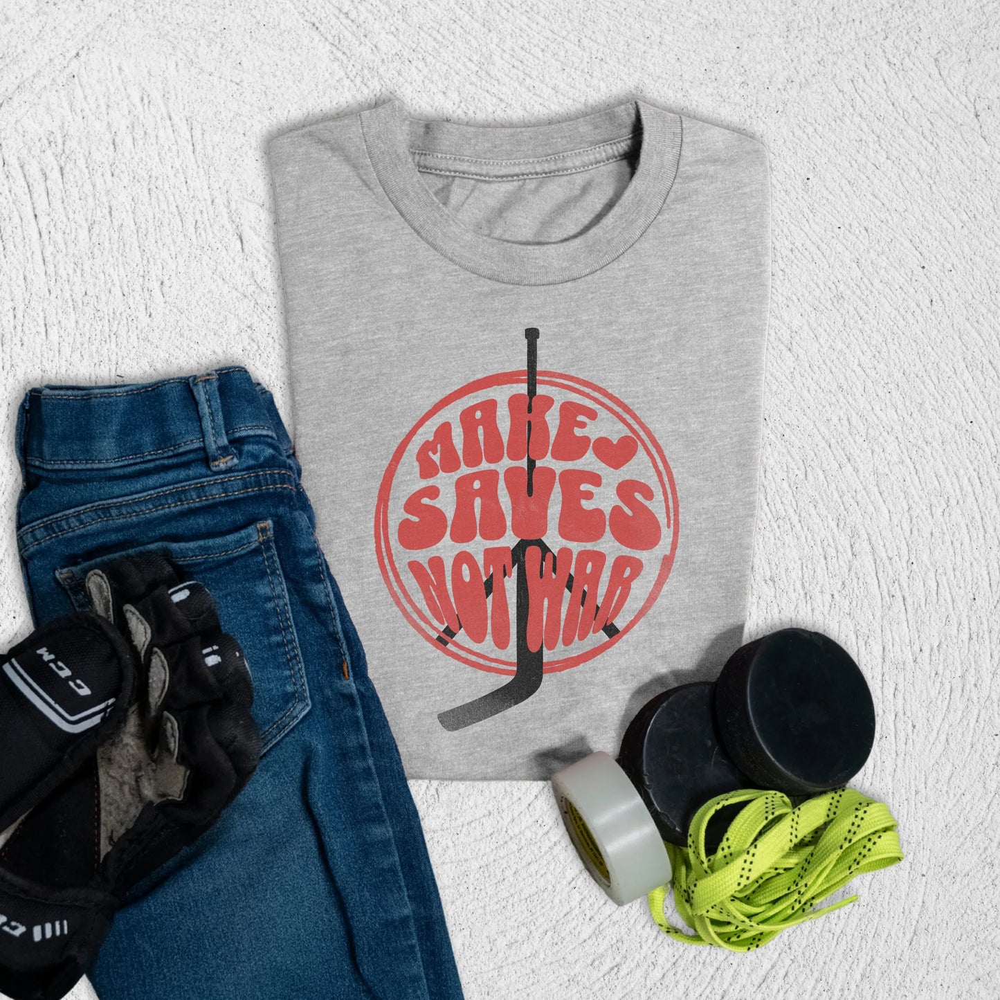 Youth Make Saves T-Shirt S / Athletic Heather Kids clothes