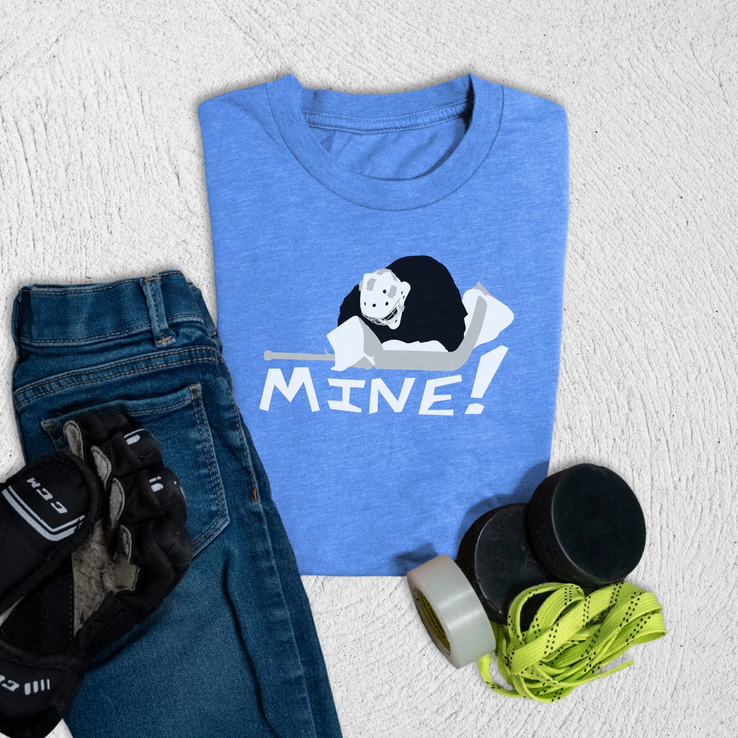 Youth MINE T-Shirt S / Heather Columbia Blue Kids clothes