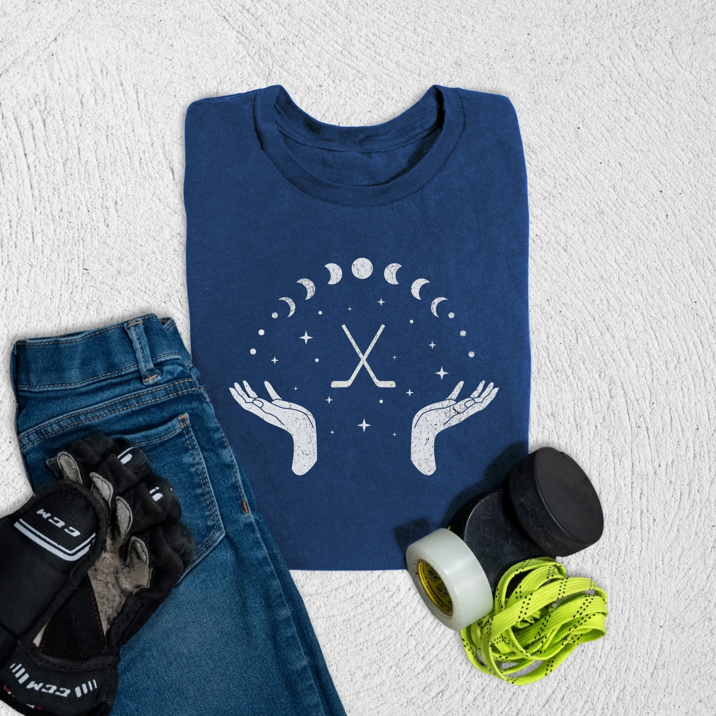 Youth Moons T-Shirt S / Navy Kids clothes
