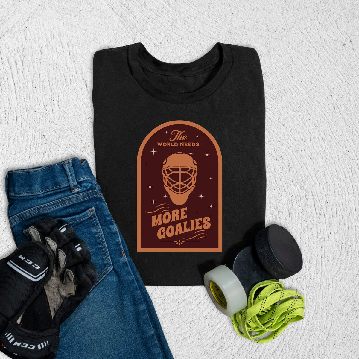 Youth More Goalies T-Shirt S / Black Kids clothes