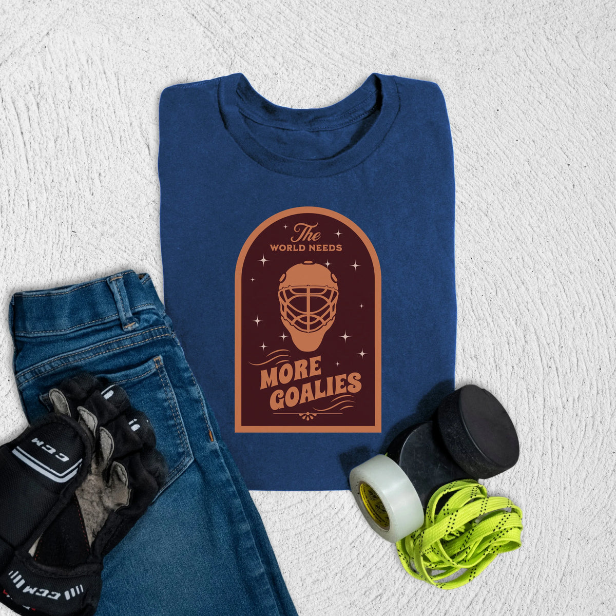 Youth More Goalies T-Shirt S / Navy Kids clothes
