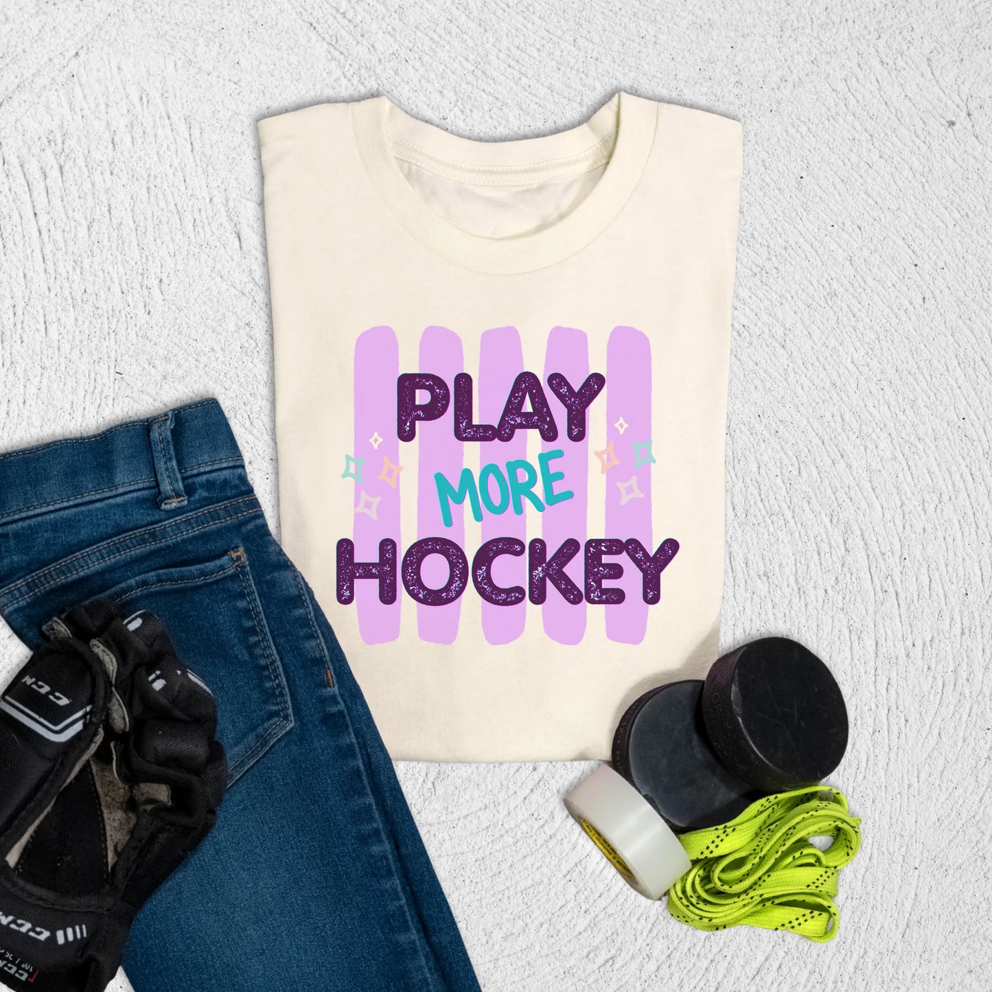 Youth More Hockey T-Shirt S / Natural Kids clothes
