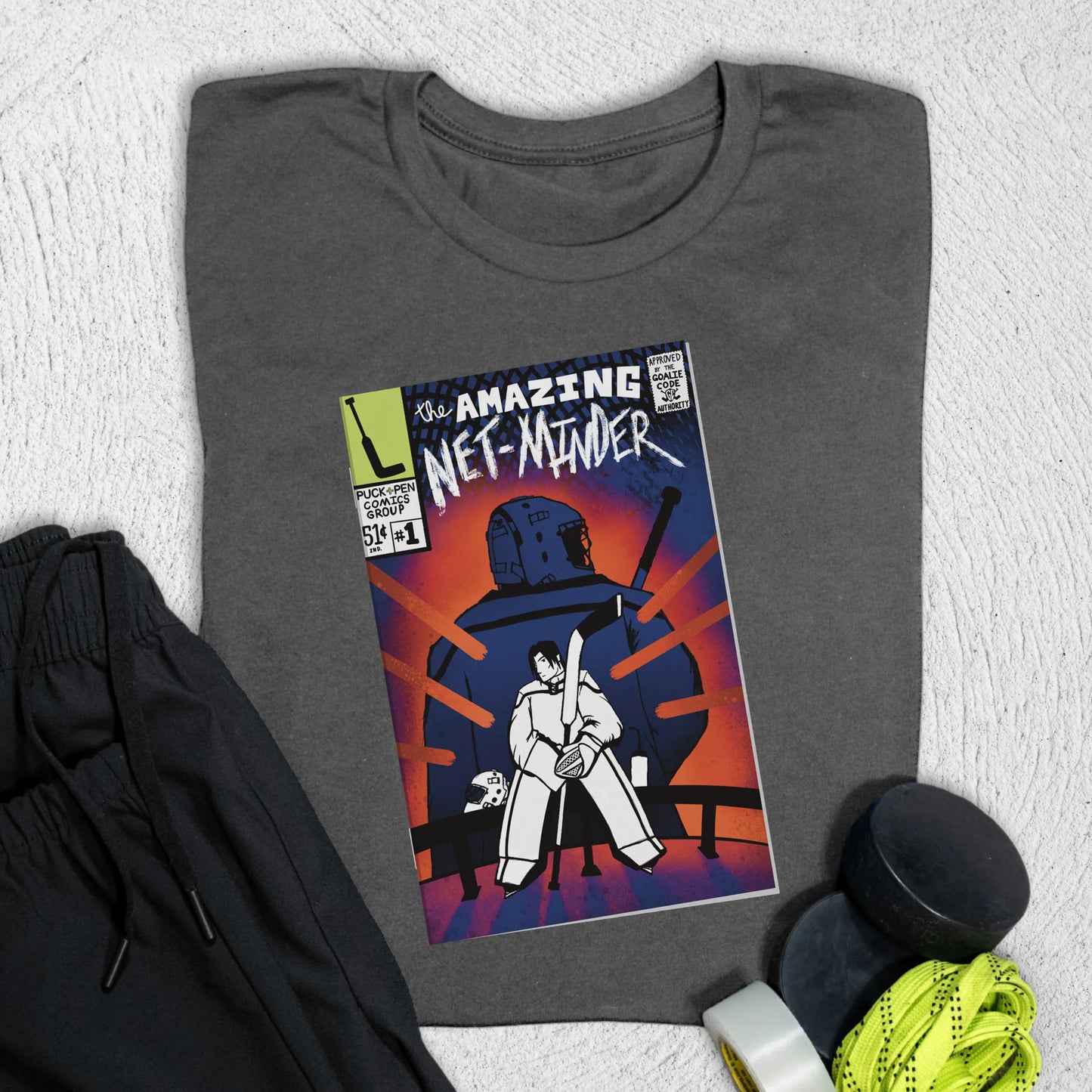 Youth NetMinder Comic T-Shirt S / Asphalt Kids clothes