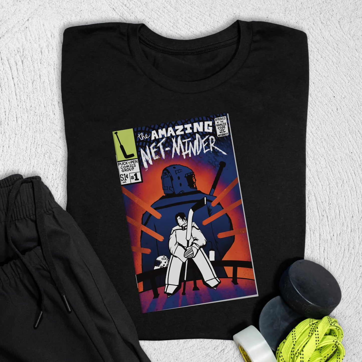 Youth NetMinder Comic T-Shirt S / Black Kids clothes