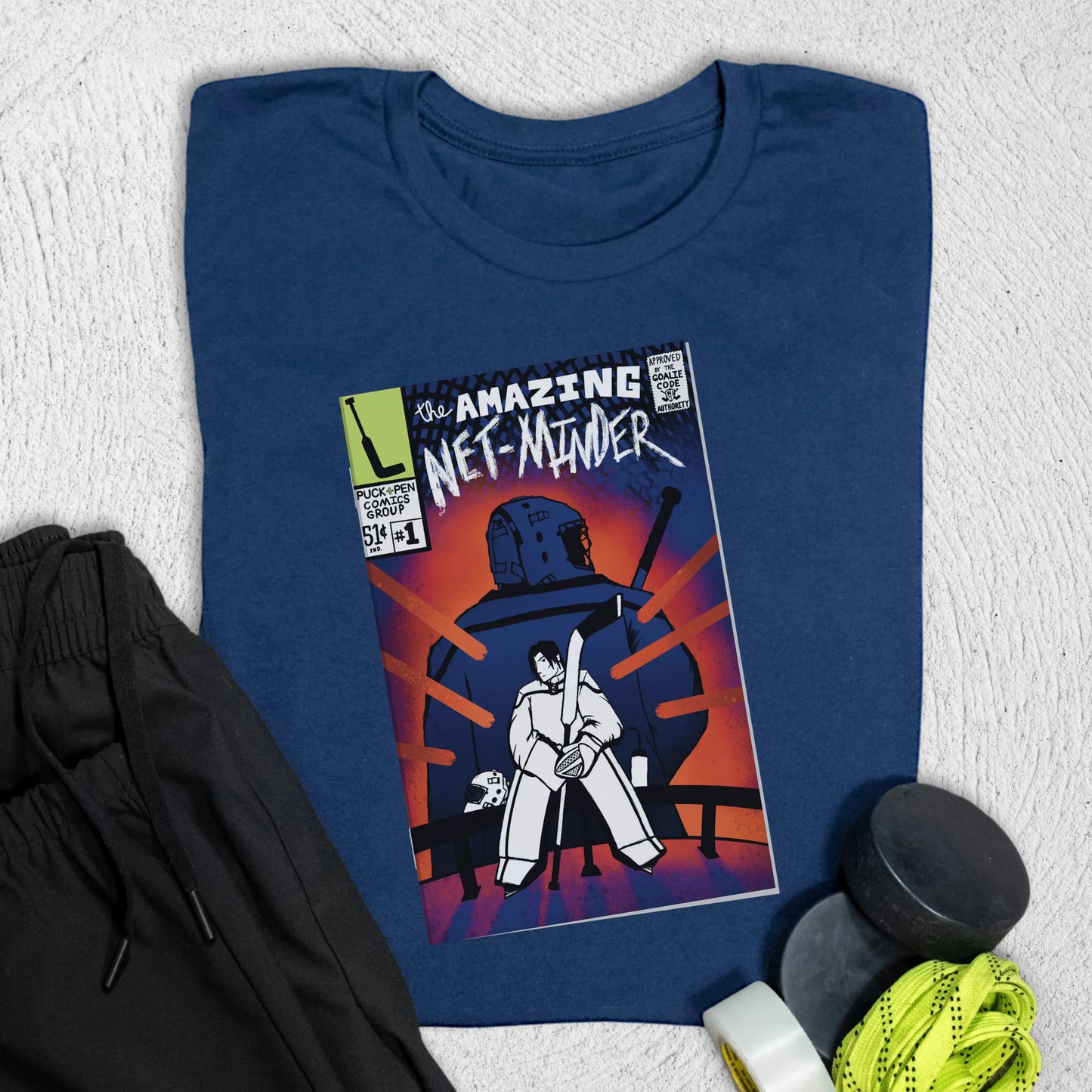 Youth NetMinder Comic T-Shirt S / Navy Kids clothes
