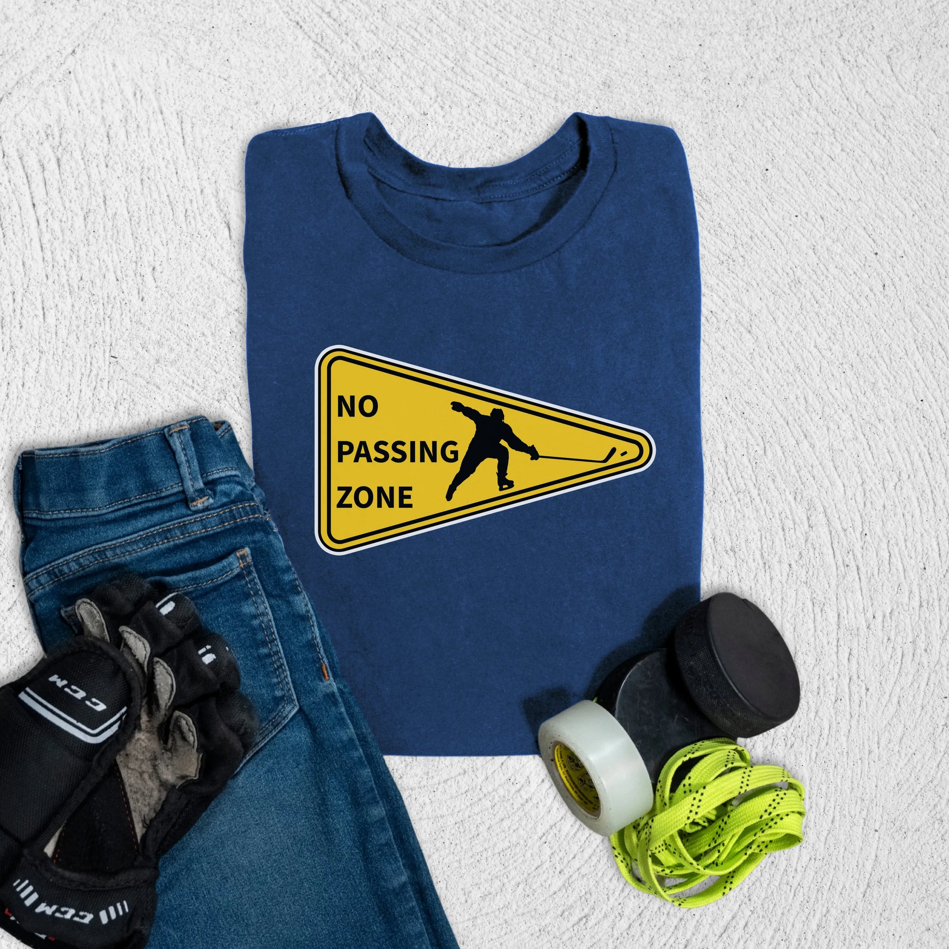 Youth No Passing Zone T-Shirt S / Navy Kids clothes