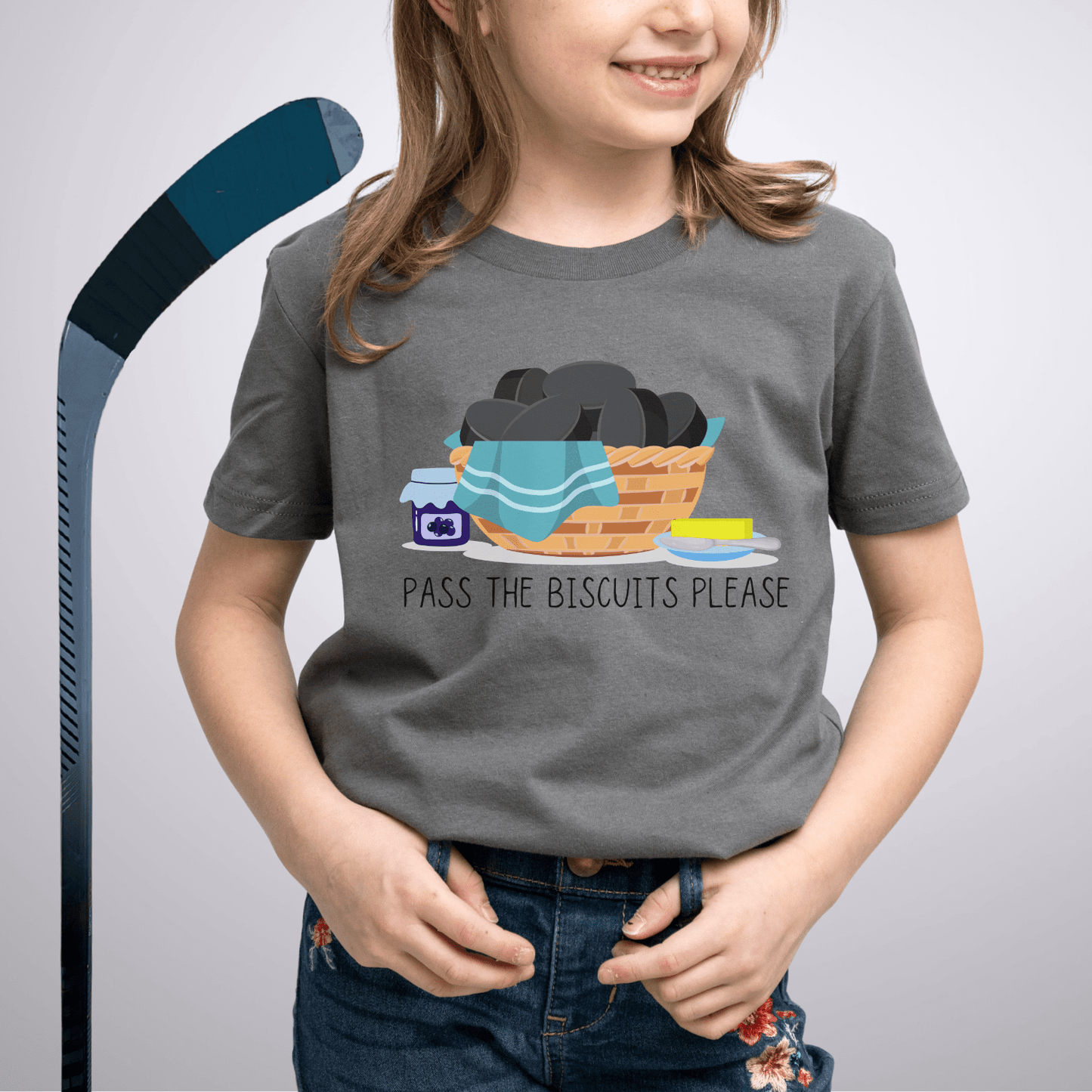 Youth Pass the Biscuits T-Shirt Asphalt / S Kids clothes