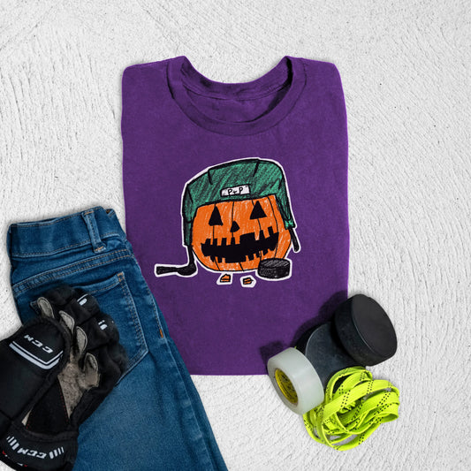Youth Penalty Box Pumpkin T-Shirt S / Team Purple Kids clothes