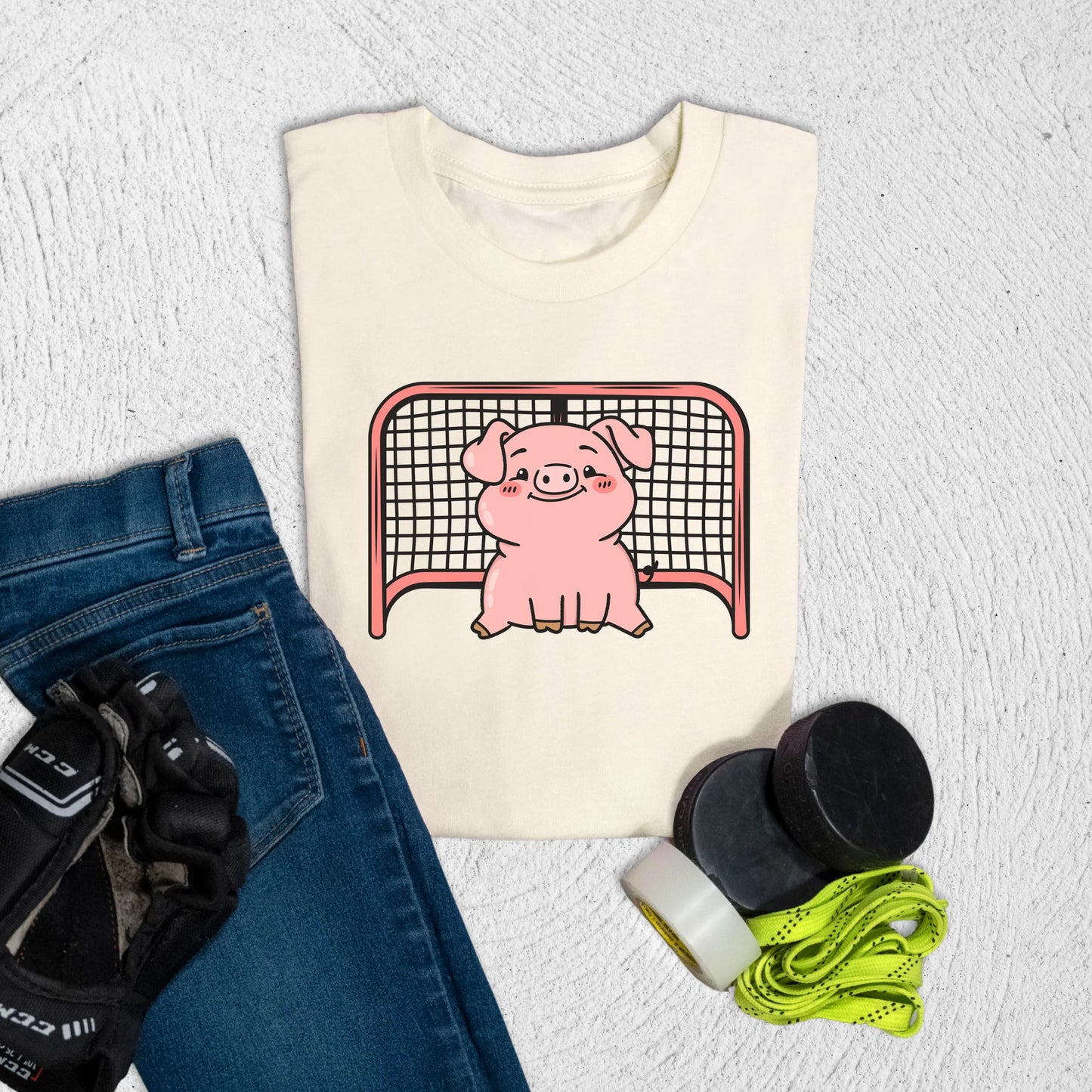 Youth Pig T-Shirt S / Natural Kids clothes