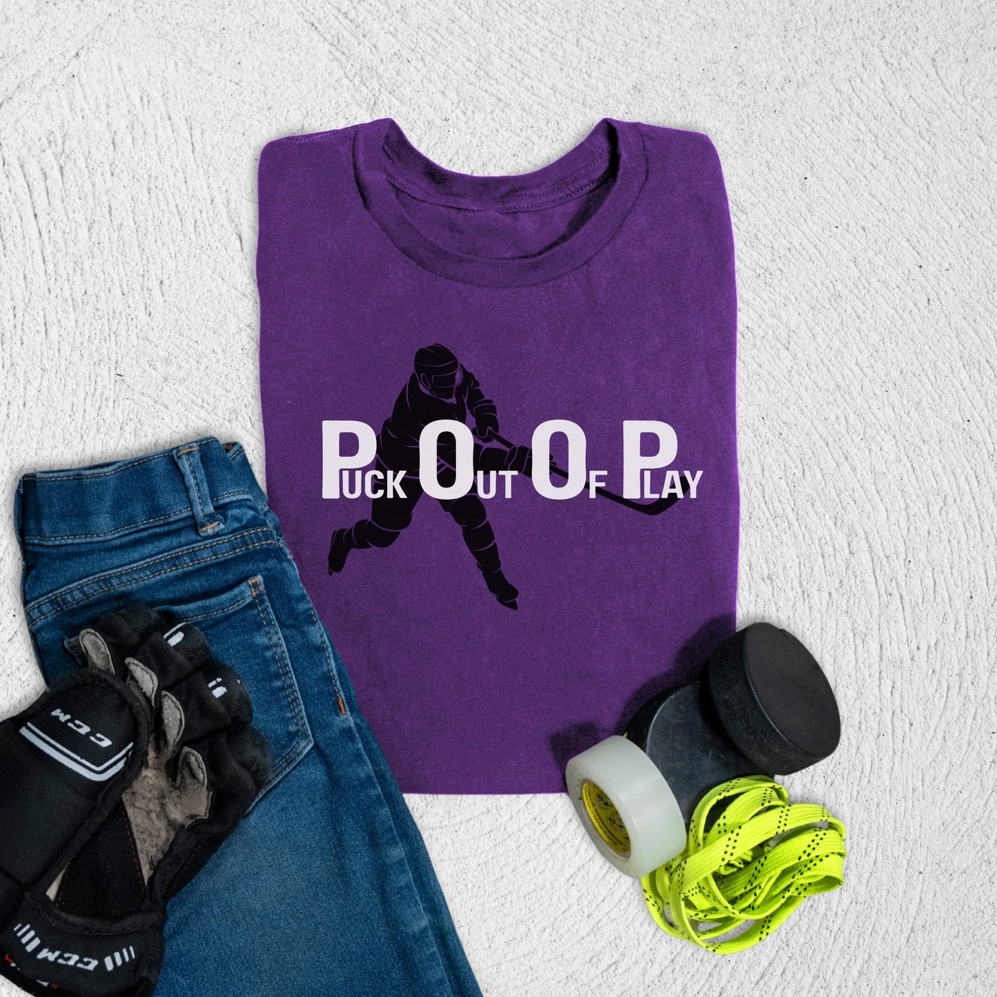 Youth POOP T-Shirt S / Team Purple Kids clothes
