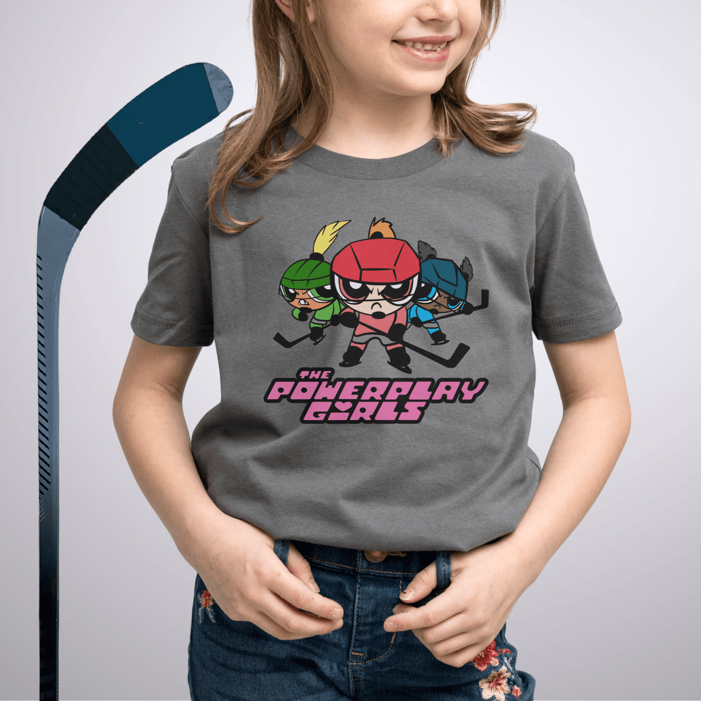 Youth Powerplay Girls T-Shirt Asphalt / S Kids clothes