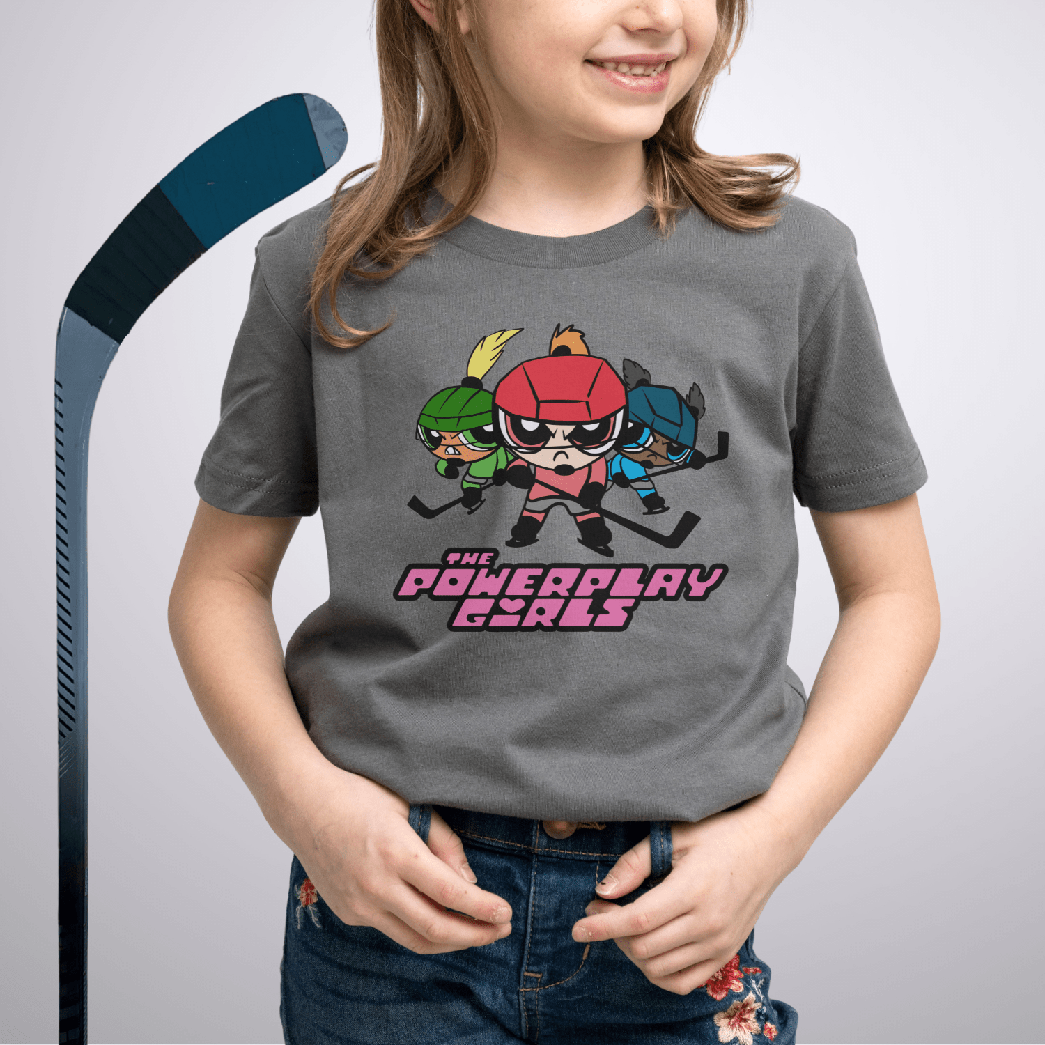 Youth Powerplay Girls T-Shirt Asphalt / S Kids clothes