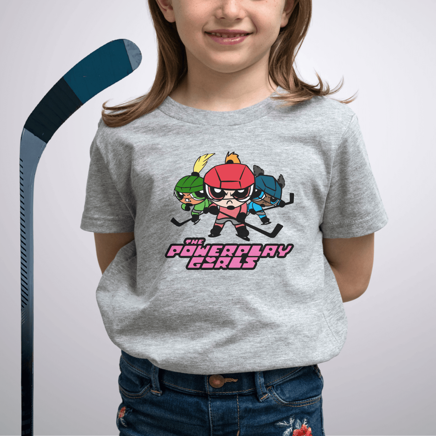 Youth Powerplay Girls T-Shirt Athletic Heather / S Kids clothes