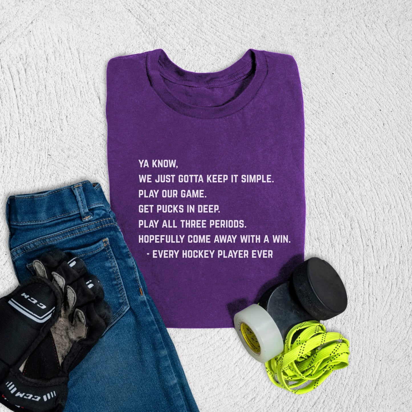 Youth Pucks In Deep T-Shirt S / Team Purple Kids clothes