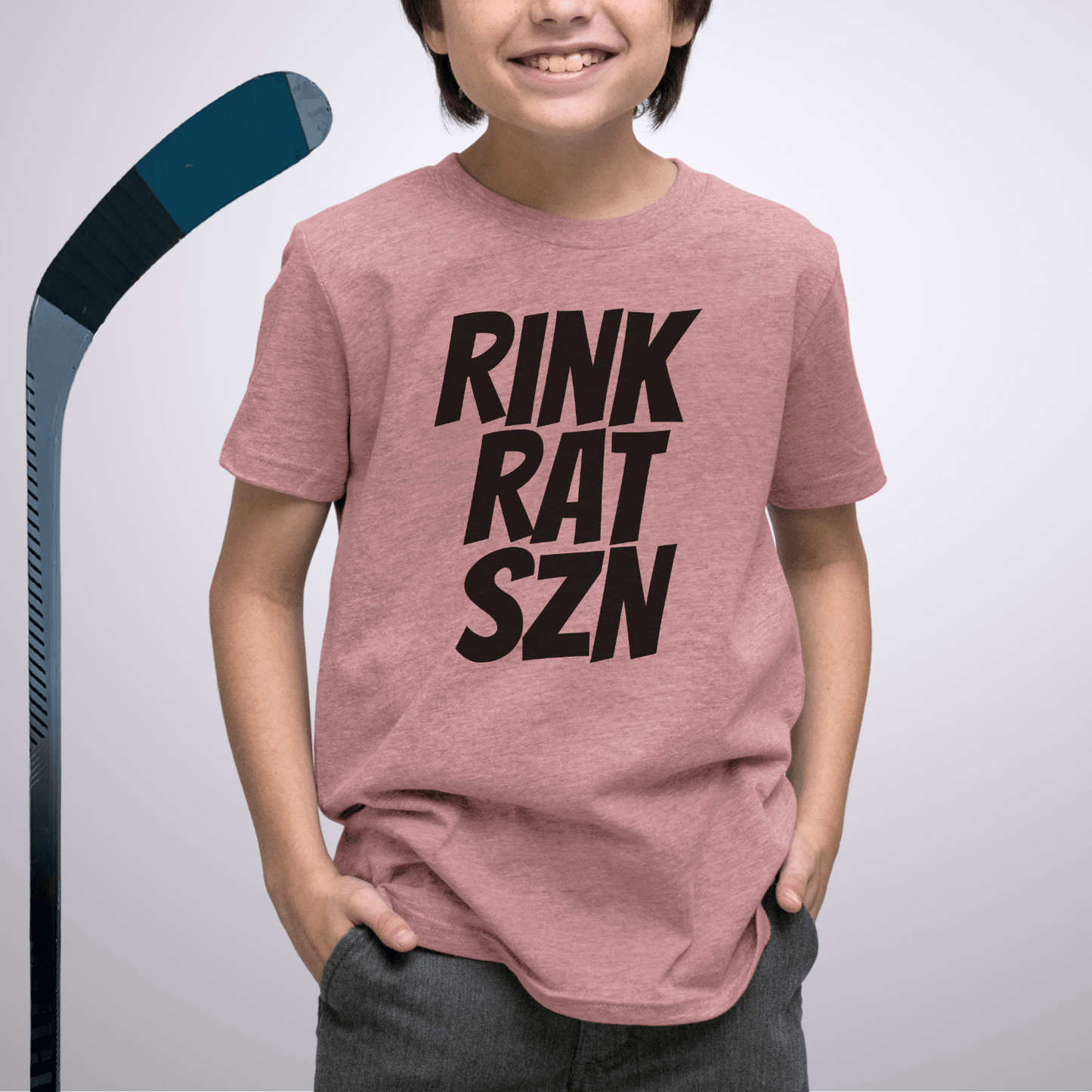 Youth Rink Rat Szn T-Shirt Heather Mauve / S Kids clothes